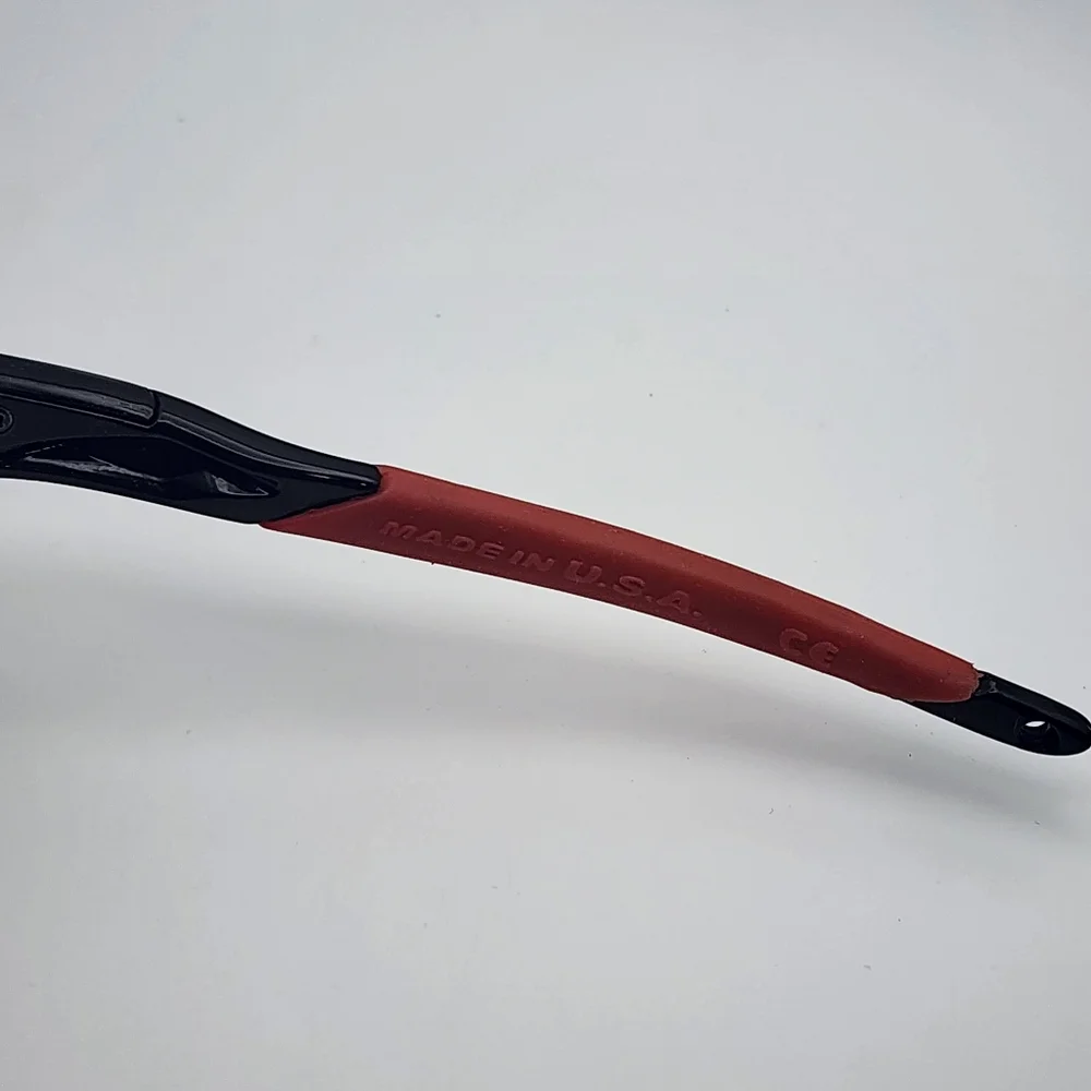 Oakley Radarlock Black & Red Sunglasses, Case, & Dust Bag